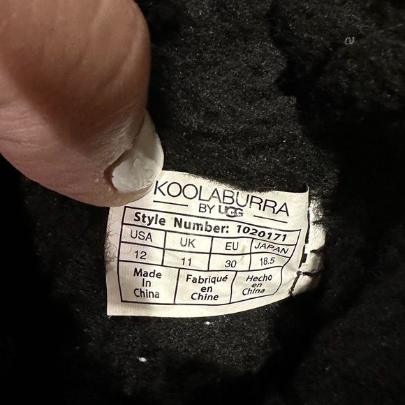 KOOLABURRA BY UGG Little girls black boots with bows, size 12 - Picture 9 of 9